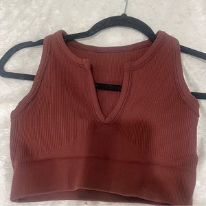 Cute brown sports bra from Amazon